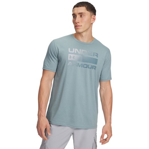 Męski t-shirt z nadrukiem Under Armour UA Team Issue Wordmark SS - niebieski ze sklepu Sportstylestory.com w kategorii T-shirty męskie - zdjęcie 185900100