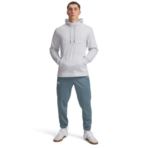 Męskie spodnie treningowe UNDER ARMOUR UA Armour Fleece Joggers - niebieskie ze sklepu Sportstylestory.com w kategorii Spodnie męskie - zdjęcie 185900104