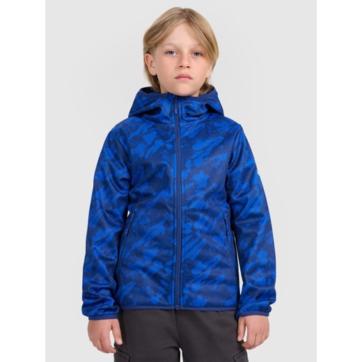 Chłopięcy softshell 4F 4FJRAW25TSOFM508 - multikolor ze sklepu Sportstylestory.com w kategorii Kurtki chłopięce - zdjęcie 185900462