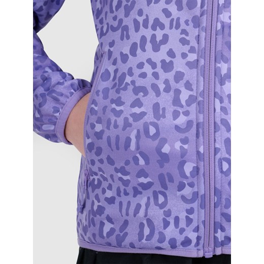 Dziewczęcy softshell 4F 4FJRAW25TSOFF507 - fioletowy ze sklepu Sportstylestory.com w kategorii Kurtki dziewczęce - zdjęcie 185900470