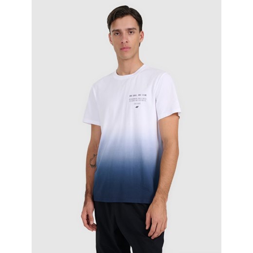 Męski t-shirt z nadrukiem 4F 4FRAW25TTSHM3226 - granatowy ze sklepu Sportstylestory.com w kategorii T-shirty męskie - zdjęcie 185900481