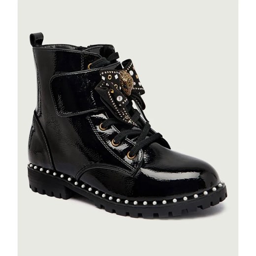 Kurt Geiger Skórzane botki KENSINGTON STRAP BOW ze sklepu Gomez Fashion Store w kategorii Buty zimowe dziecięce - zdjęcie 185900654
