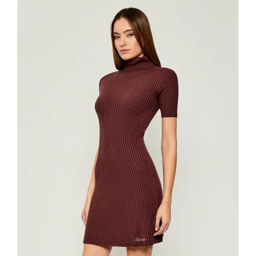 GUESS Sukienka JULIA | z dodatkiem jedwabiu i kaszmiru ze sklepu Gomez Fashion Store w kategorii Sukienki - zdjęcie 185900831