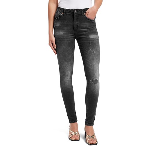 Scotch &amp; Soda Dżinsy - Skinny fit - w kolorze antracytowym ze sklepu Limango Polska w kategorii Jeansy damskie - zdjęcie 185902911