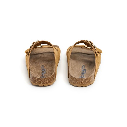 SABOKETS Skórzane klapki w kolorze jasnobrązowym Sabokets 39 okazyjna cena Limango Polska