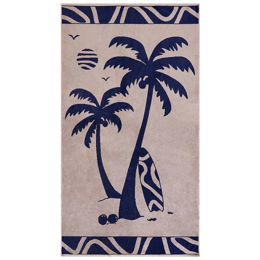 Le Comptoir de la Plage Ręcznik plażowy &quot;Likoma&quot; w kolorze beżowo-granatowym - 170 x 90 cm ze sklepu Limango Polska w kategorii Ręczniki - zdjęcie 185903560