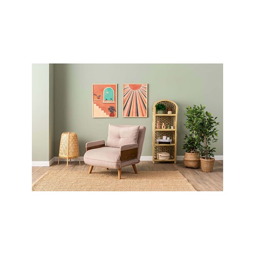 Scandinavia Concept Sofa &quot;Cosmo Single&quot; w kolorze beżowym - 77 x 82 x 70 cm ze sklepu Limango Polska w kategorii Pufy i siedziska - zdjęcie 185904594
