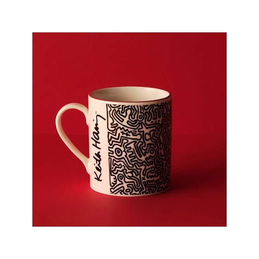 BELLA MAISON Kubek &quot;Keith Haring&quot; w kolorze biało-czarnym do kawy - 390 ml ze sklepu Limango Polska w kategorii Dzbanki i zaparzacze - zdjęcie 185905361