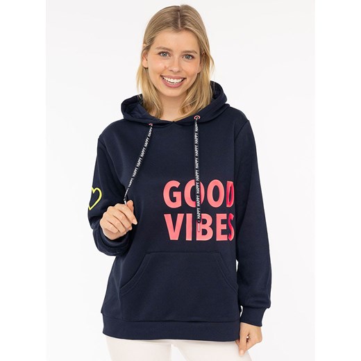 Zwillingsherz Bluza &quot;Good Vibes 2.0&quot; w kolorze granatowym ze sklepu Limango Polska w kategorii Bluzy damskie - zdjęcie 185905743