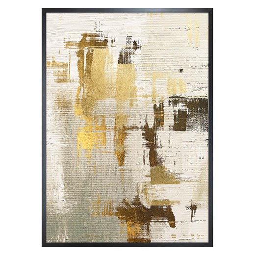 Ars Longa Druk artystyczny &quot;Golden Abstract III&quot; w ramce - 70 x 50 cm ze sklepu Limango Polska w kategorii Obrazy - zdjęcie 185906000