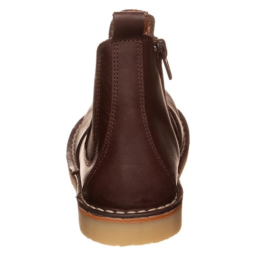 kmins Skórzane sztyblety w kolorze ciemnobrązowym Kmins 28 Limango Polska wyprzedaż