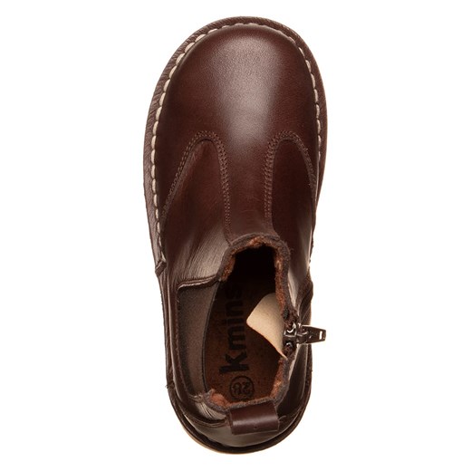 kmins Skórzane sztyblety w kolorze ciemnobrązowym Kmins 32 okazja Limango Polska