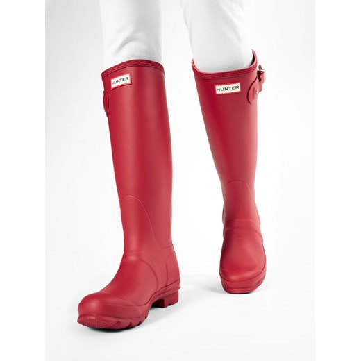 Kalosze Hunter Original Tall W23499 Czerwony ze sklepu eobuwie.pl w kategorii Kalosze damskie - zdjęcie 185908694