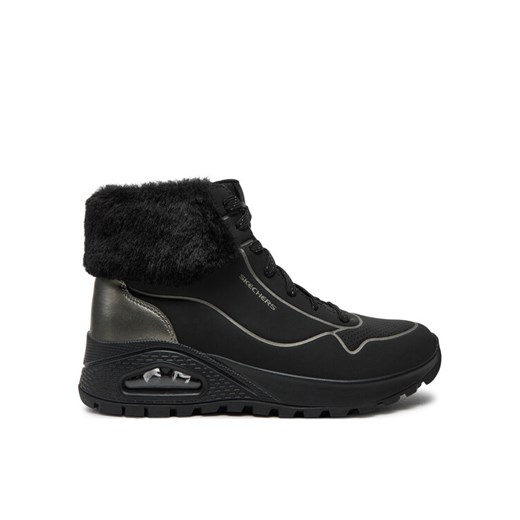Sneakersy Skechers Uno Rugged 167993 Czarny ze sklepu eobuwie.pl w kategorii Buty sportowe damskie - zdjęcie 185908882