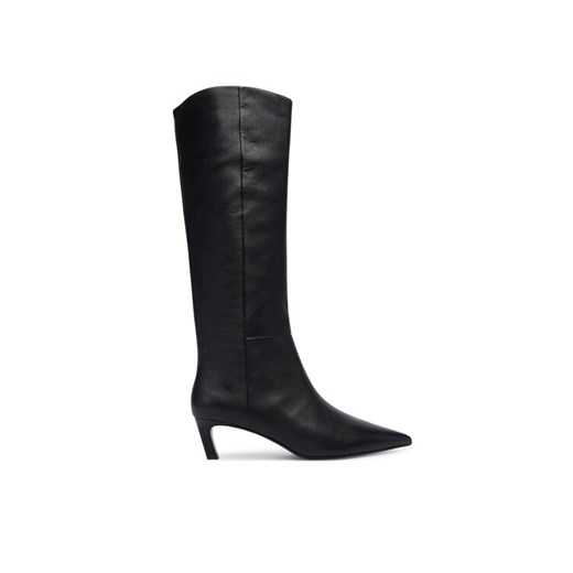 Kozaki Calvin Klein Ess Kitten Heel Long Boots HW0HW02690 Czarny ze sklepu eobuwie.pl w kategorii Botki - zdjęcie 185908954
