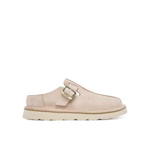 Klapki Clarks Solsbury Mule. 26184170 Beżowy ze sklepu eobuwie.pl w kategorii Klapki damskie - zdjęcie 185909121