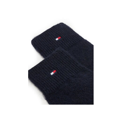 Rękawiczki Damskie Tommy Hilfiger Flag Fluffy AW0AW17797 Granatowy Tommy Hilfiger OS eobuwie.pl