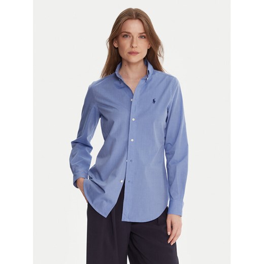 Polo Ralph Lauren Koszula 211941509001 Niebieski Slim Fit ze sklepu MODIVO w kategorii Koszule damskie - zdjęcie 185912943