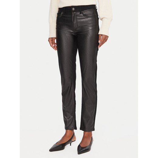 Liu Jo Spodnie z imitacji skóry UF5035 E0747 Czarny Skinny Fit ze sklepu MODIVO w kategorii Spodnie damskie - zdjęcie 185912970