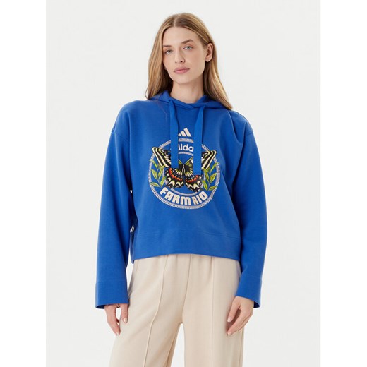 adidas Bluza Farm JL8608 Niebieski Loose Fit ze sklepu MODIVO w kategorii Bluzy damskie - zdjęcie 185913054