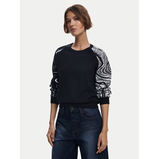 Desigual Sweter Kodiak 25WWJF28 Czarny Regular Fit ze sklepu MODIVO w kategorii Swetry damskie - zdjęcie 185913182