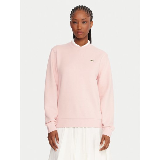 Lacoste Bluza SF5245 Różowy Relaxed Fit ze sklepu MODIVO w kategorii Bluzy damskie - zdjęcie 185913184