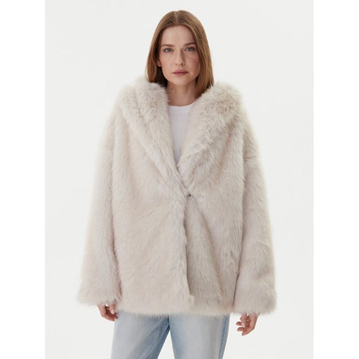 TWINSET Futro 252TF2090 Beżowy Relaxed Fit ze sklepu MODIVO w kategorii Futra damskie - zdjęcie 185913221