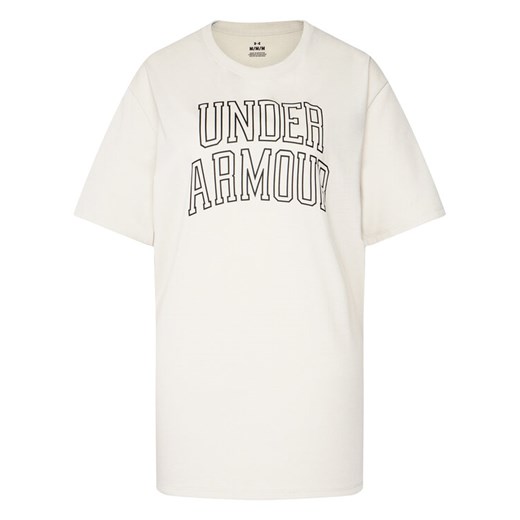 Under Armour T-Shirt Ua Rival Campus 6007883 Écru Oversize ze sklepu MODIVO w kategorii Bluzki damskie - zdjęcie 185913232