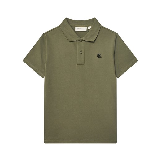 Calvin Klein Jeans Polo Essential IB0IB02486 D Zielony Regular Fit ze sklepu MODIVO w kategorii T-shirty chłopięce - zdjęcie 185913303
