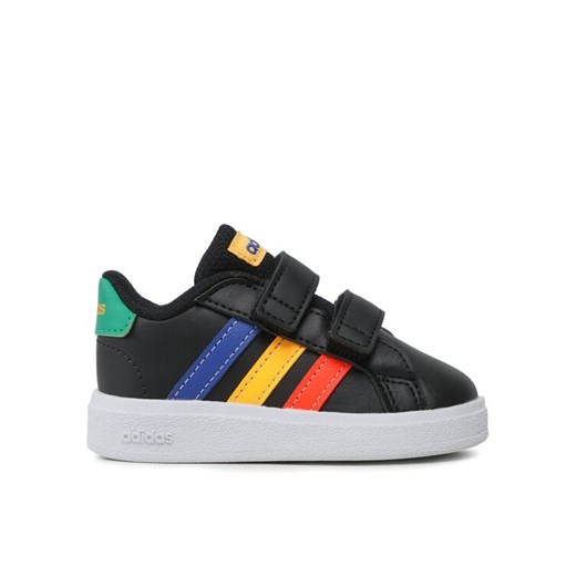 adidas Sneakersy Grand Court Lifestyle Hook and Loop Shoes HP8918 Czarny ze sklepu MODIVO w kategorii Buciki niemowlęce - zdjęcie 185913513
