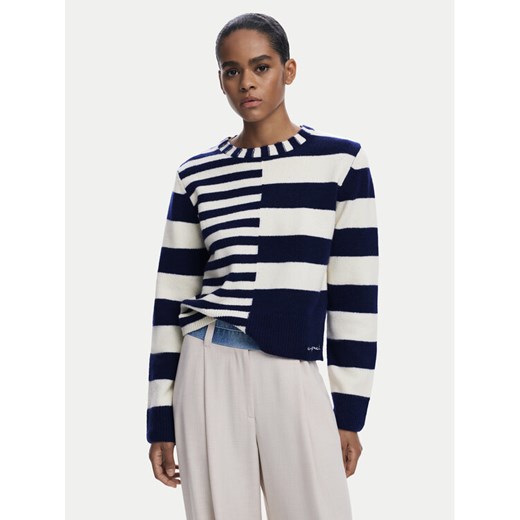 Desigual Sweter Malmoe 25WWJF17 Granatowy Regular Fit ze sklepu MODIVO w kategorii Swetry damskie - zdjęcie 185913593