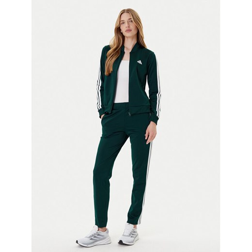 adidas Dres Essentials 3-Stripes JX0505 Zielony Regular Fit ze sklepu MODIVO w kategorii Dresy damskie - zdjęcie 185913640