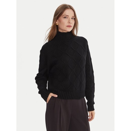 Elisabetta Franchi Golf MK-55T-57E2-V420 Czarny Regular Fit ze sklepu MODIVO w kategorii Swetry damskie - zdjęcie 185913703
