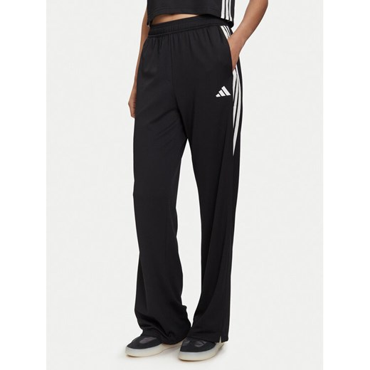 adidas Spodnie dresowe Tiro Cut 3-Stripes Mesh JG4103 Czarny Loose Fit ze sklepu MODIVO w kategorii Spodnie damskie - zdjęcie 185913793