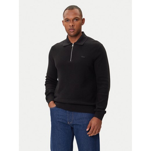 Lacoste Sweter AH5187 Czarny Regular Fit ze sklepu MODIVO w kategorii Swetry męskie - zdjęcie 185913851
