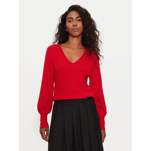 Morgan Sweter 242-MPANDA Czerwony Regular Fit ze sklepu MODIVO w kategorii Swetry damskie - zdjęcie 185913853