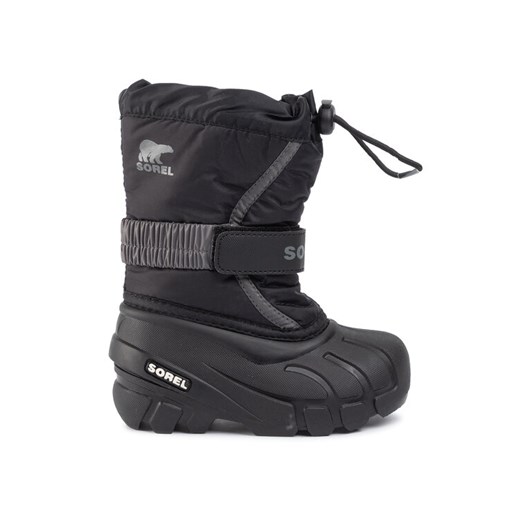 Sorel Śniegowce Childrens Flurry NC1695 Czarny ze sklepu MODIVO w kategorii Buty zimowe dziecięce - zdjęcie 185913912