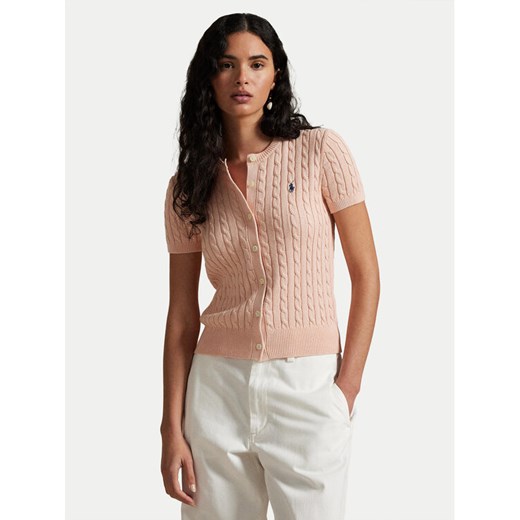 Polo Ralph Lauren Kardigan 211965760001 Pomarańczowy Slim Fit ze sklepu MODIVO w kategorii Swetry damskie - zdjęcie 185914013