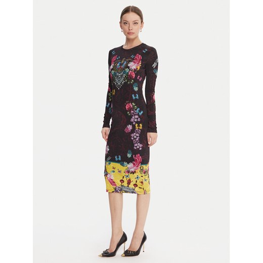 Versace Jeans Couture Sukienka codzienna 79HAO9P0 JS491 Czarny Slim Fit ze sklepu MODIVO w kategorii Sukienki - zdjęcie 185914050