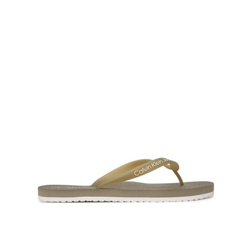 Calvin Klein Jeans Japonki Thong+ Tpu YM0YM01265 Brązowy ze sklepu MODIVO w kategorii Klapki męskie - zdjęcie 185914140