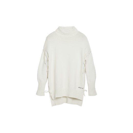 Desigual Golf Vantaa 25WWJF11 Biały Relaxed Fit Desigual M MODIVO