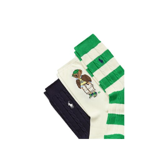 Polo Ralph Lauren Zestaw 3 par wysokich skarpet damskich 455982947001 Kolorowy Polo Ralph Lauren 40_43 MODIVO