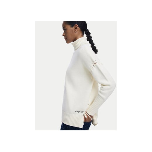 Desigual Golf Vantaa 25WWJF11 Biały Relaxed Fit Desigual M MODIVO