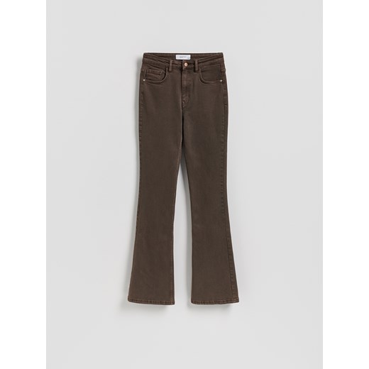 Reserved - Jeansy flare bootcut - dark grey jeans ze sklepu Reserved w kategorii Jeansy damskie - zdjęcie 185921310