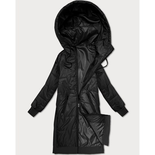 Prosta kurtka z ozdobnym pikowaniem S'West czarna (B8393-1) ze sklepu goodlookin.pl w kategorii Kurtki damskie - zdjęcie 185921992