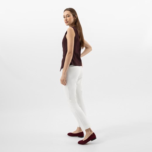 Wojas Bordowe Baleriny Damskie Ze Skóry Welurowej ze sklepu Wojas w kategorii Balerinki - zdjęcie 185922503