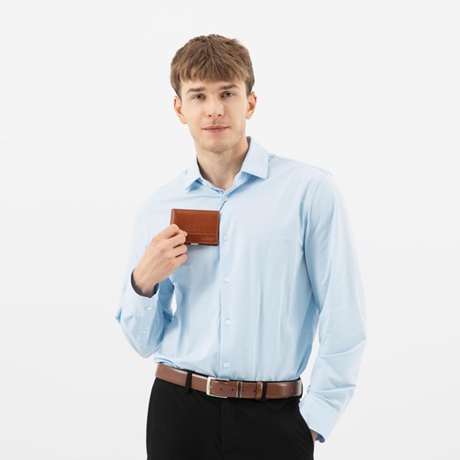 Wojas Brązowy Skórzany Portfel Męski Z Ochroną Rfid ze sklepu Wojas w kategorii Portfele męskie - zdjęcie 185922754