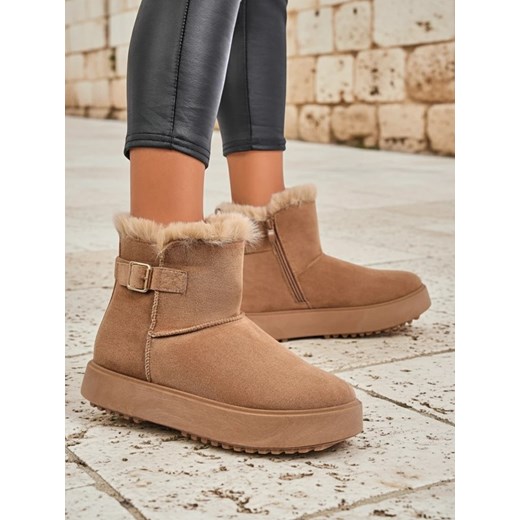 Royalfashion Krótkie buty a'la śniegowce damskie Winter Crest ze sklepu royalfashion.pl w kategorii Śniegowce damskie - zdjęcie 185923132