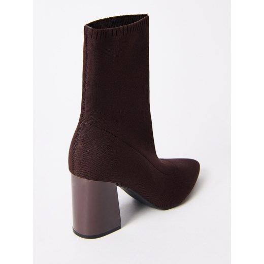 Mohito - Botki na obcasie - ciemnobrązowy Mohito 39 Mohito