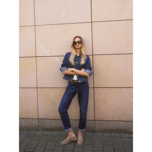 Mohito - Jeansy boyfriend - granatowy ze sklepu Mohito w kategorii Jeansy damskie - zdjęcie 185925581